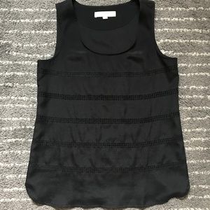 LOFT black silky sequin tank